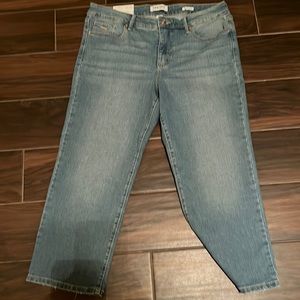 Nine West Women's Capri Chrystie Capri Stretch Blue Denim Size 12